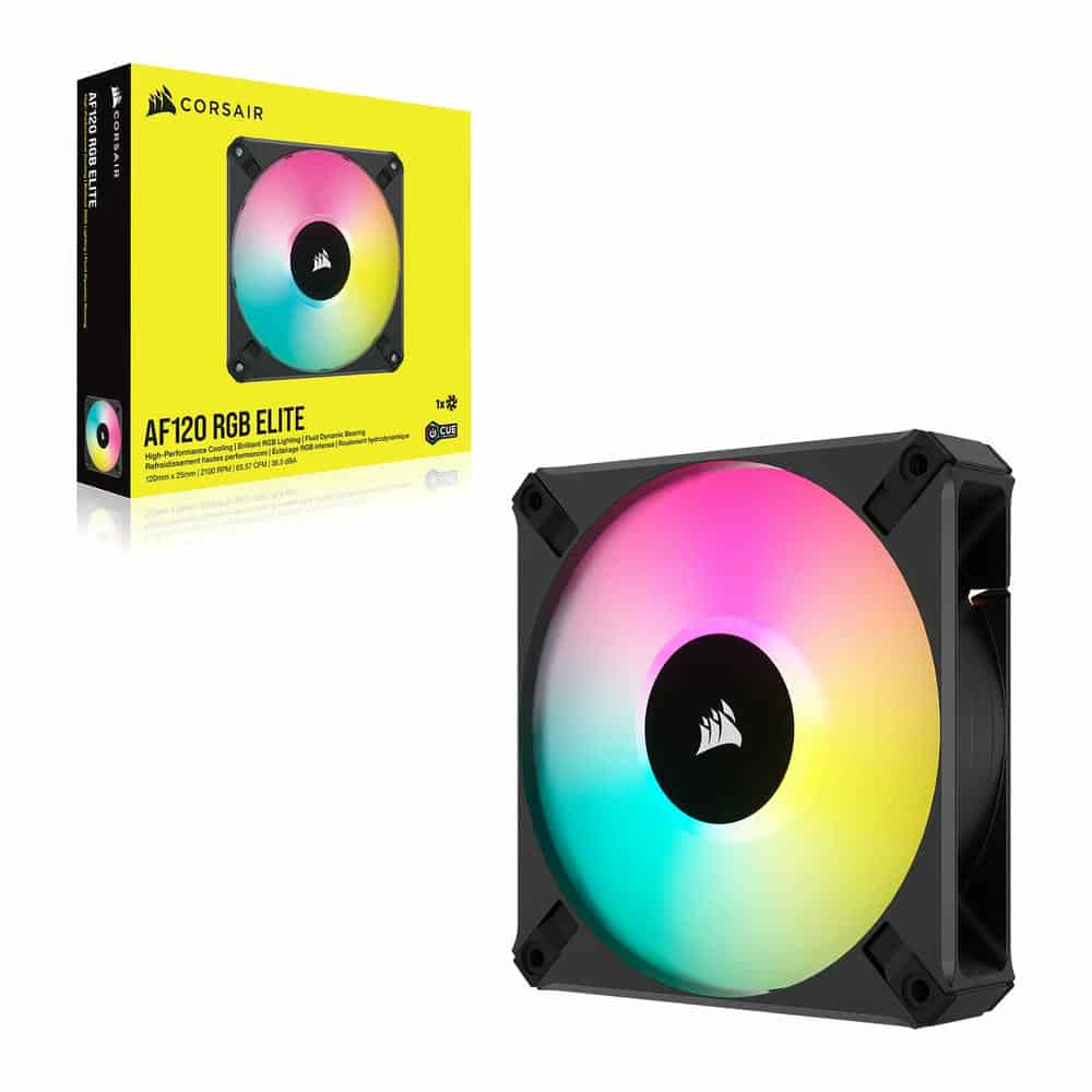 (image for) Corsair iCUE AF120 RGB ELITE Black 120mm 1 Fan Expansion Pack